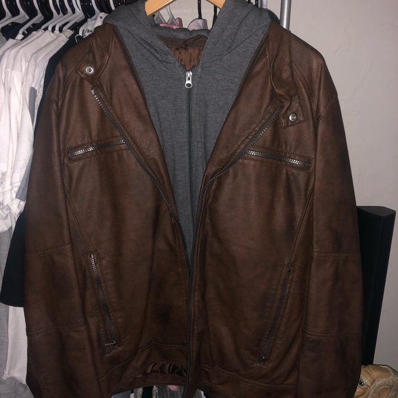 GUESS Leather Jacket - Picture 1 of 5